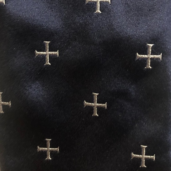 University of Oxford St Cross Tie, Navy - Picture 5 of 8